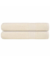Serviettes de sauna 2 pcs crème 80x200 cm 360 g/m² 100% coton | Mobilier & Déco