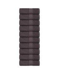 Serviettes de visage 10 pcs anthracite 30x30 cm 100% coton | Mobilier & Déco