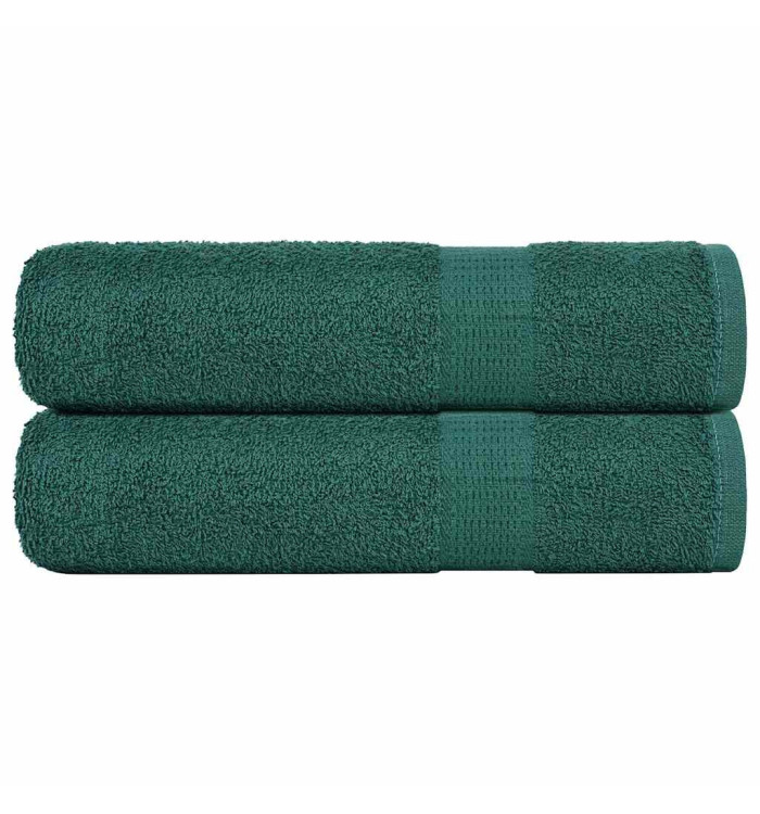 Serviettes de douche 2 pcs vert 70x140 cm 360 g/m² 100% coton | Mobilier & Déco