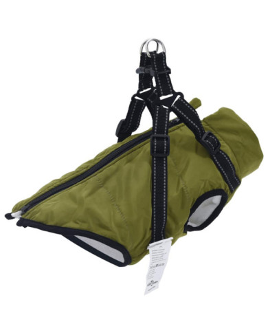 Manteau pour chiens avec harnais imperméable réfléchissant L24 | Mobilier & Déco