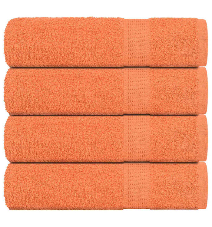 Serviettes de douche 4 pcs orange 70x140 cm 360 g/m² 100% coton | Mobilier & Déco