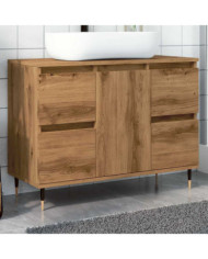 Armoire de salle de bain chêne artisanal bois d'ingénierie | Mobilier & Déco