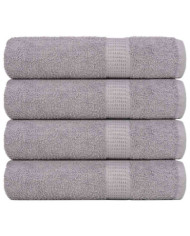 Serviettes de douche 4 pcs gris 70x140 cm 360 g/m² 100% coton | Mobilier & Déco
