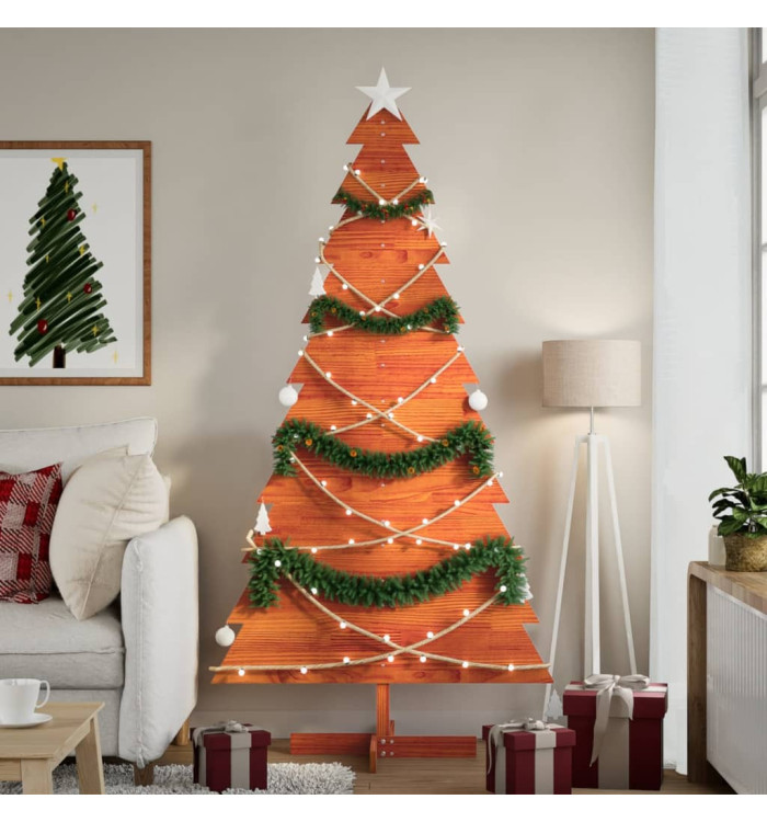 Arbre de Noël en bois pour décoration 180 cm bois de pin massif | Mobilier & Déco