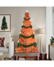 Arbre de Noël en bois pour décoration 180 cm bois de pin massif | Mobilier & Déco