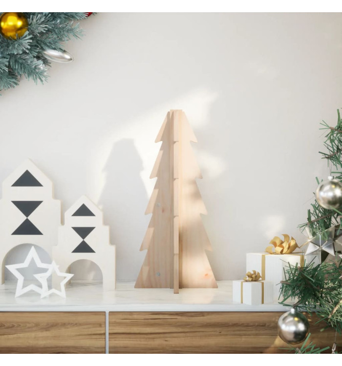 Arbre de Noël en bois pour décoration 49 cm bois massif de pin | Mobilier & Déco