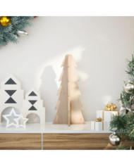 Arbre de Noël en bois pour décoration 49 cm bois massif de pin | Mobilier & Déco