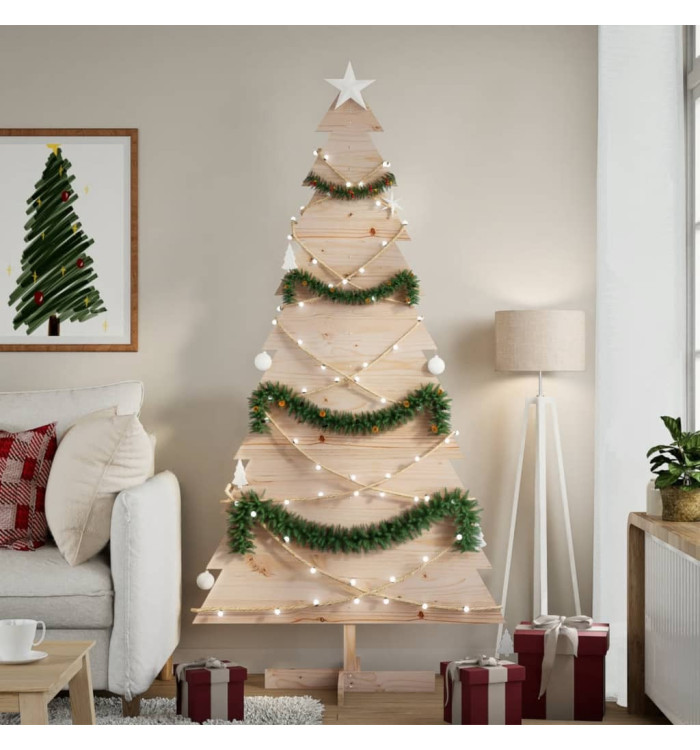 Arbre de Noël en bois pour décoration 180 cm bois massif de pin | Mobilier & Déco