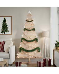 Arbre de Noël en bois pour décoration 180 cm bois massif de pin | Mobilier & Déco