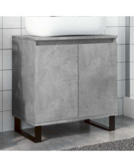 Armoire de bain gris béton 58x33x60 cm bois d'ingénierie | Mobilier & Déco