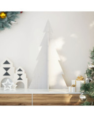 Arbre de Noël en bois pour décoration blanc 80 cm pin massif | Mobilier & Déco