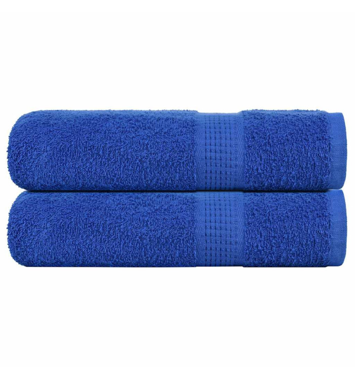 Serviettes de douche 2 pcs bleu 70x140 cm 360 g/m² 100% coton | Mobilier & Déco