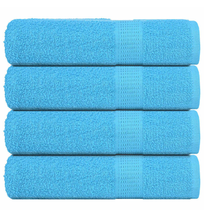 Serviettes de douche 4pcs turquoise 70x140cm 360g/m² 100% coton | Mobilier & Déco