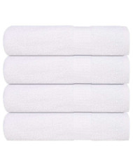 Serviettes de douche 4 pcs blanc 70x140 cm 360 g/m² 100% coton | Mobilier & Déco