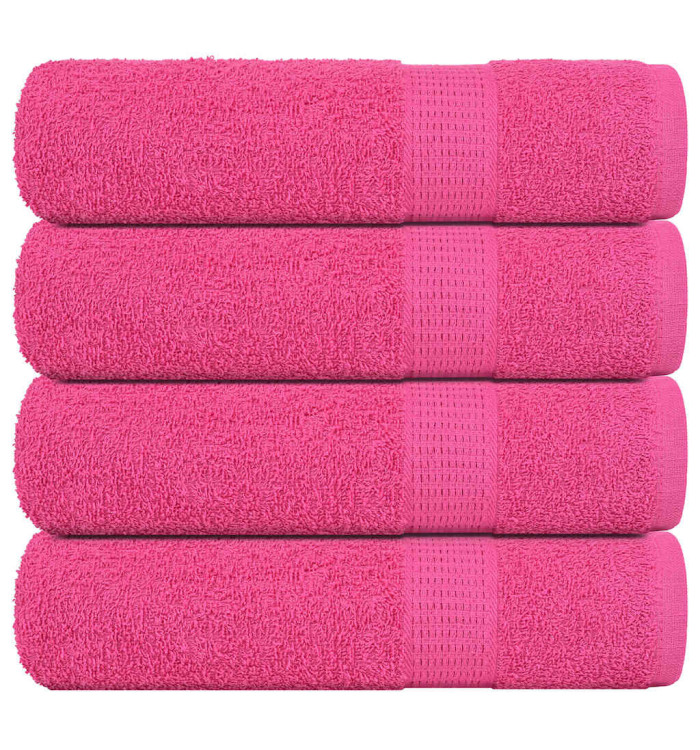 Serviettes de bain 4 pcs rose 100x150 cm 360 g/m² 100% coton | Mobilier & Déco