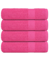 Serviettes de bain 4 pcs rose 100x150 cm 360 g/m² 100% coton | Mobilier & Déco