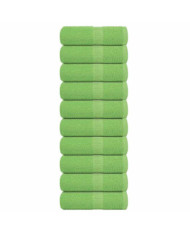 Serviettes de visage 10 pcs vert pomme 30x30 cm 100% coton | Mobilier & Déco