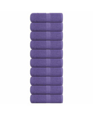 Serviettes de visage 10 pcs violet 30x30 cm 360 g/m² 100% coton | Mobilier & Déco