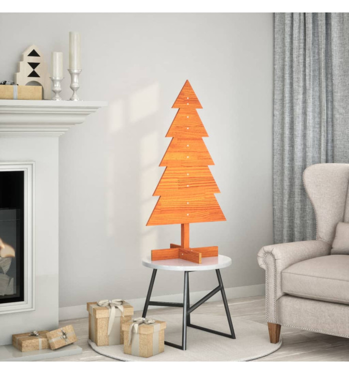 Arbre de Noël en bois pour décoration 100 cm bois de pin massif | Mobilier & Déco