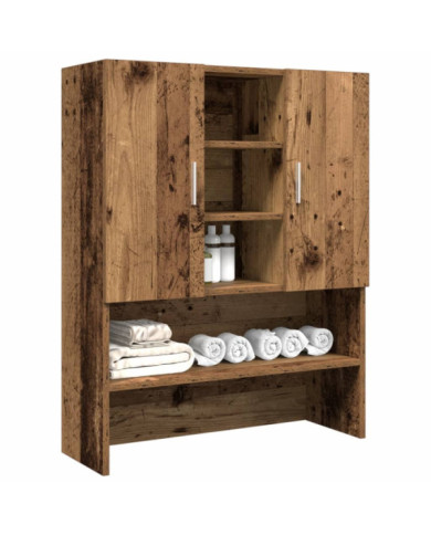 Meuble pour machine à laver vieux bois 70,5x25,5x90 cm | Mobilier & Déco