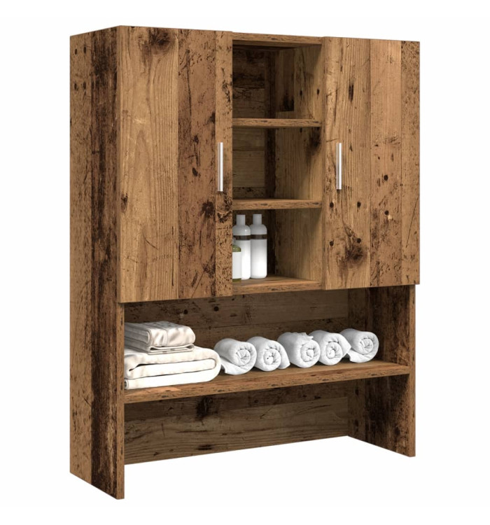 Meuble pour machine à laver vieux bois 70,5x25,5x90 cm | Mobilier & Déco