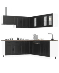 Ensemble d'armoires de cuisine 11 pcs Porto bois d'ingénierie | Mobilier & Déco