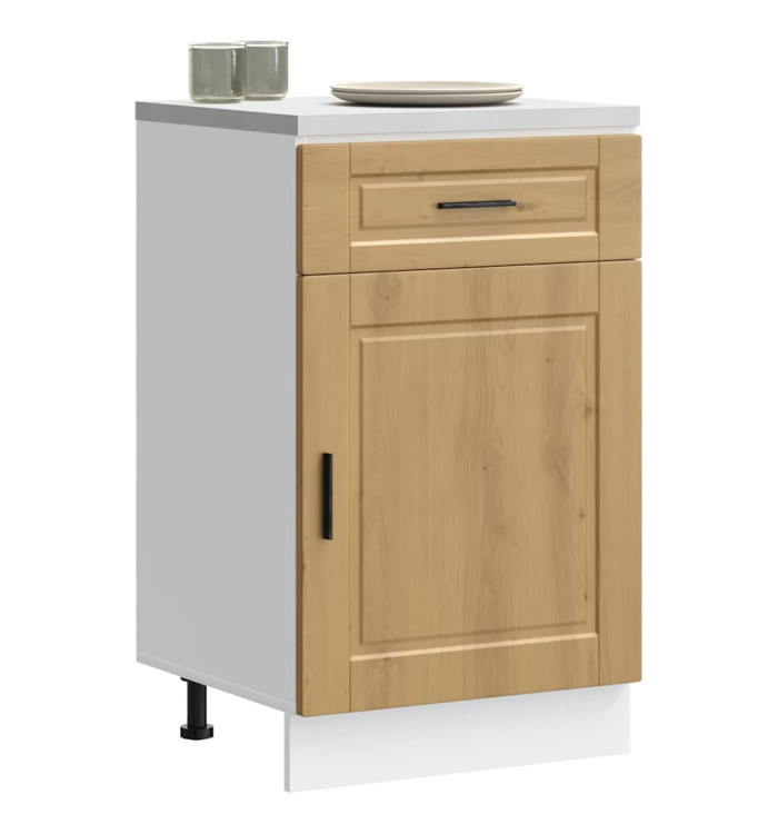 Armoire de cuisine Porto chêne artisanal bois d'ingénierie | Mobilier & Déco