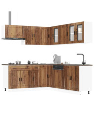 Ensemble d'armoires de cuisine 11 pcs Porto bois d'ingénierie | Mobilier & Déco