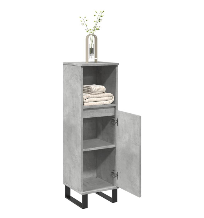 Armoire de salle de bain gris béton 30x30x100 cm | Mobilier & Déco