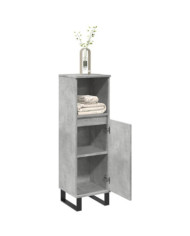 Armoire de salle de bain gris béton 30x30x100 cm | Mobilier & Déco
