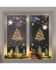 Lumières de Noël silhouette d'arbre de Noël 2 pcs 50 LED | Mobilier & Déco