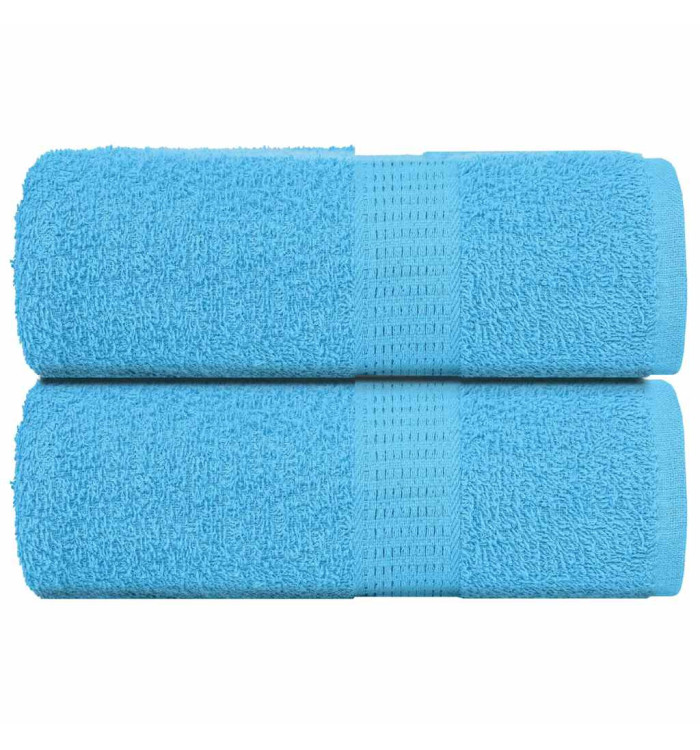 Serviettes d'invité 2 pcs turquoise 30x50cm 360 g/m² 100% coton | Mobilier & Déco