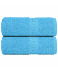 Serviettes d'invité 2 pcs turquoise 30x50cm 360 g/m² 100% coton | Mobilier & Déco