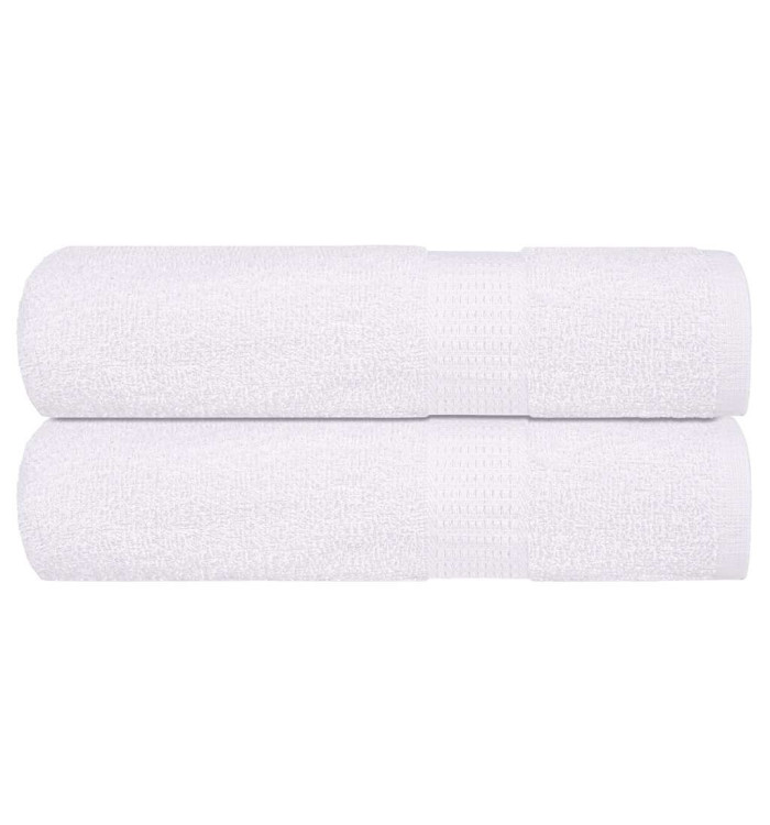 Essuie-mains 2 pcs blanc 50x100 cm 360 g/m² 100% coton | Mobilier & Déco