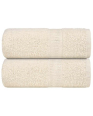 Serviettes de visage 2 pcs crème 30x30 cm 360 g/m² 100% coton | Mobilier & Déco