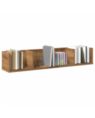 Étagère murale à CD chêne artisanal 100x18x18cm bois ingénierie | Mobilier & Déco