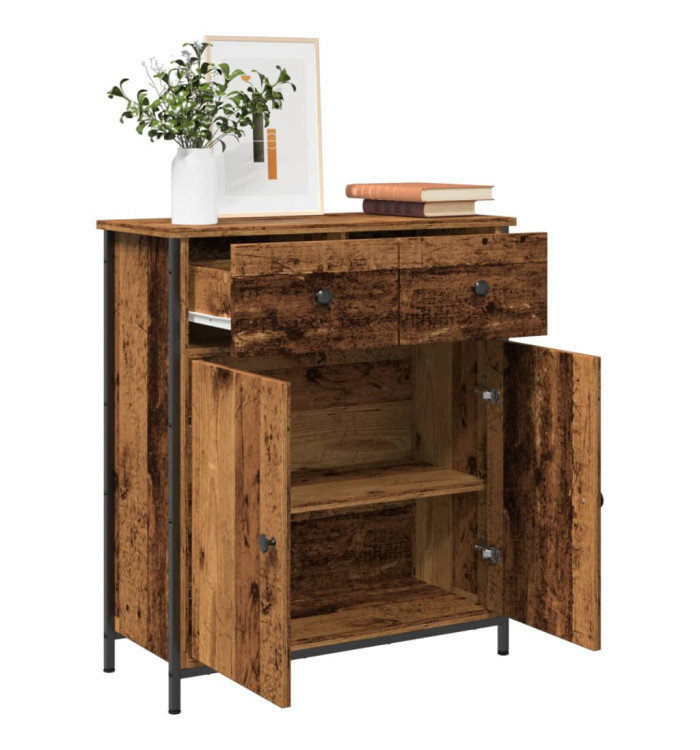 Buffet vieux bois 70x30x80 cm bois d'ingénierie | Mobilier & Déco