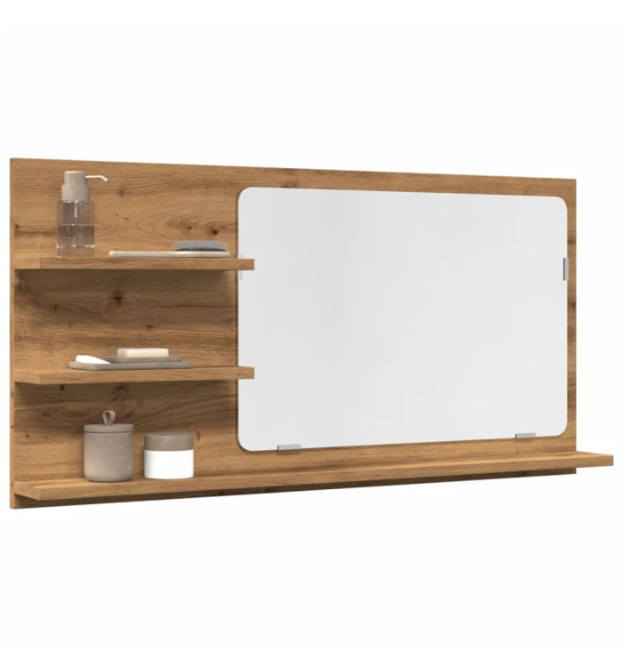  Armoire à miroir de salle de bain chêne artisanal 90x11x45 cm | Mobilier & Déco