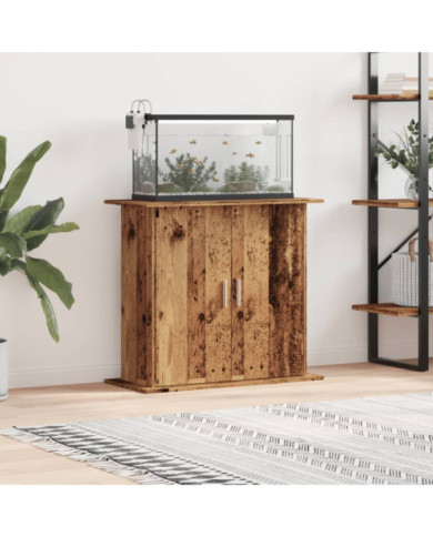 Support pour aquarium vieux bois 81x36x73 cm bois d'ingénierie | Mobilier & Déco