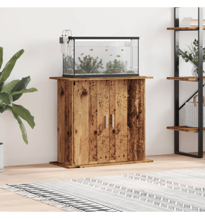 Support pour aquarium vieux bois 81x36x73 cm bois d'ingénierie | Mobilier & Déco