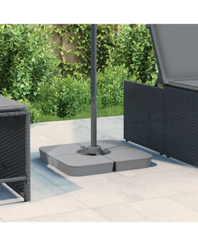 Ensemble de base de parasol pour parasols à pied croisé 4pcs PP | Mobilier & Déco