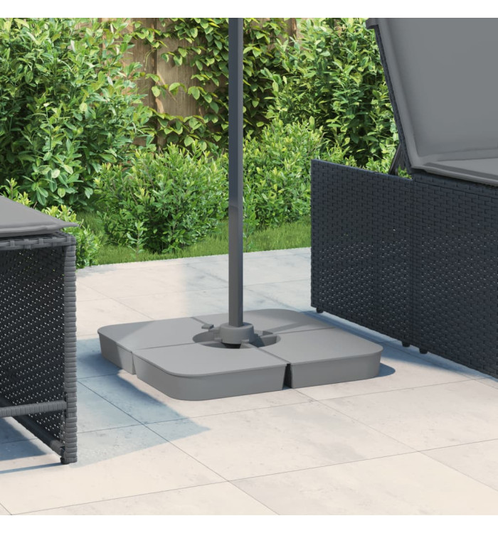 Ensemble de base de parasol pour parasols à pied croisé 4pcs PP | Mobilier & Déco