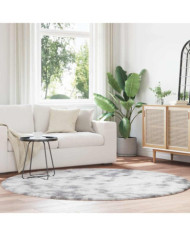Tapis shaggy à poils longs NAVARRA gris clair 200x200 cm | Mobilier & Déco