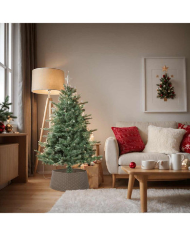 Jupe de sapin de Noël marron Ø65x23 cm plastique | Mobilier & Déco