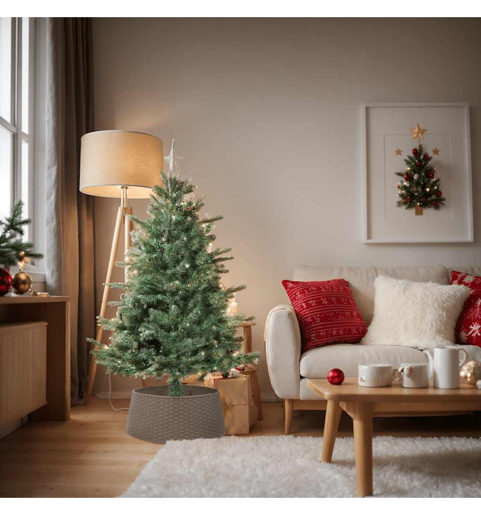Jupe de sapin de Noël marron Ø65x23 cm plastique | Mobilier & Déco
