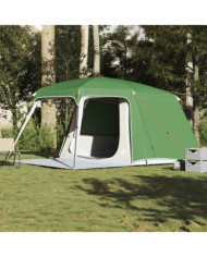 Tente de camping avec dôme porche 5 personnes vert imperméable | Mobilier & Déco