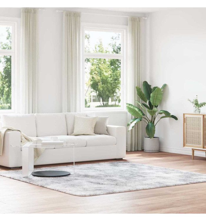 Tapis Shaggy à poils longs NAVARRA gris clair 240x240 cm | Mobilier & Déco