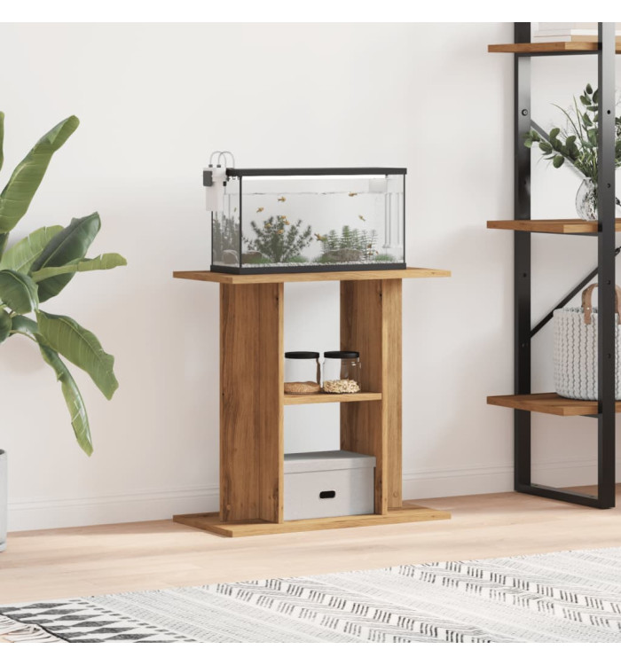 Support d'aquarium chêne marron 60x30x60 cm bois d'ingénierie | Mobilier & Déco