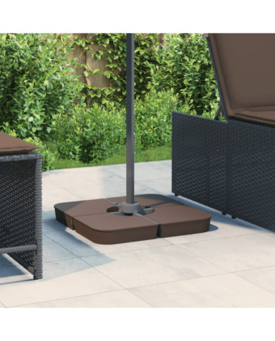 Ensemble de base de parasol pour parasols à pied croisé 4pcs PP | Mobilier & Déco