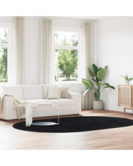 Tapis shaggy à poils longs NAVARRA noir 300x200 cm polyester | Mobilier & Déco